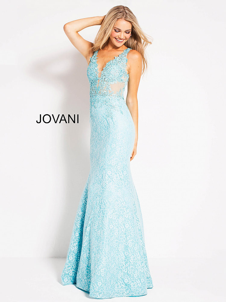 jovani blue mermaid dress