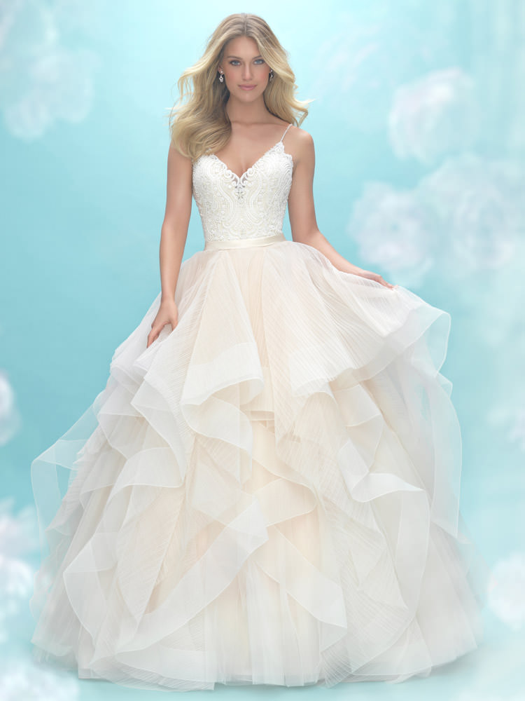 allure satin ball gown